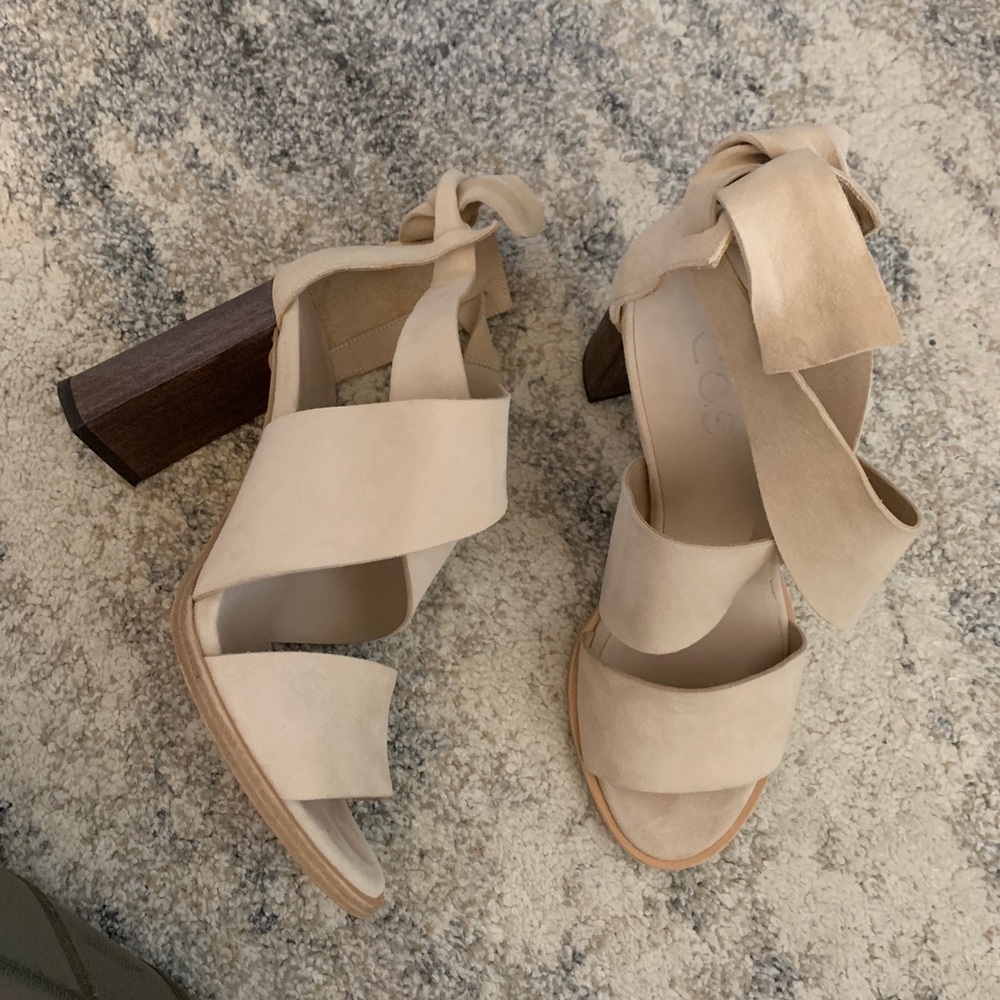 COS Suede Tie Heels